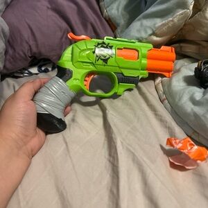 Nerf Vibrant Green and Orange Blaster